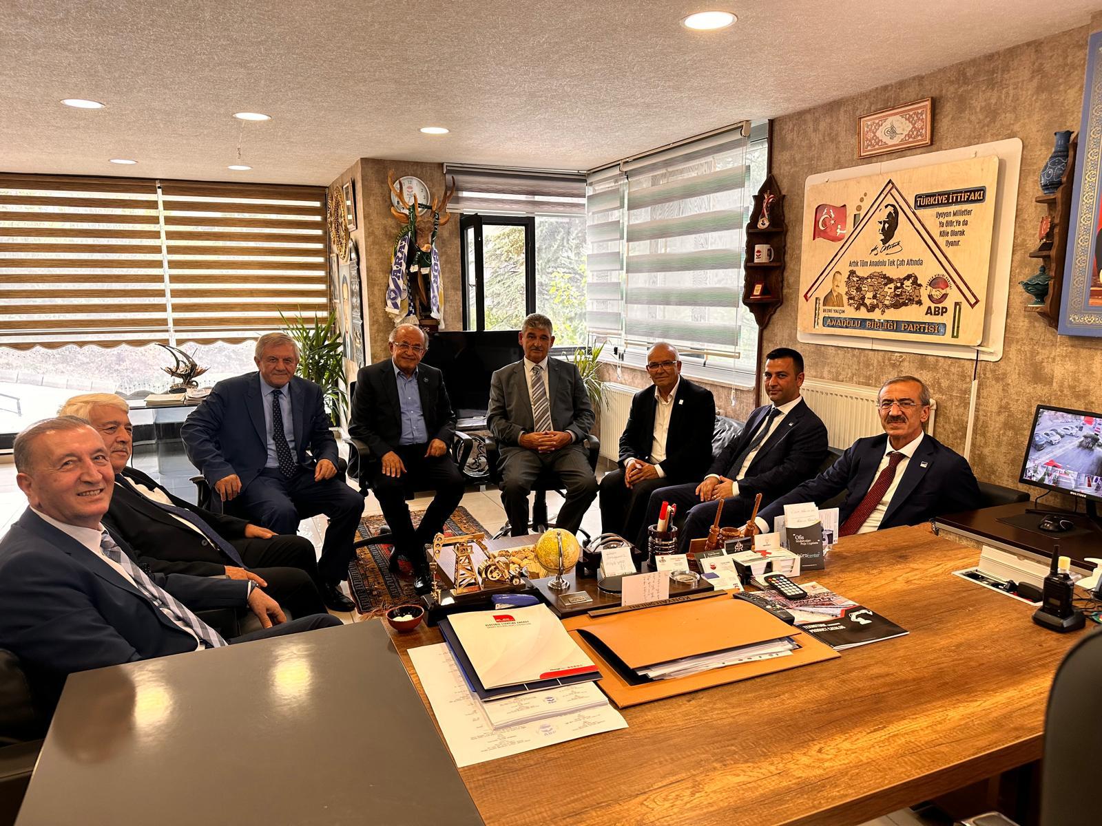 Genel Başkanımız Cuma Nacar, Anadolu Birliği Partisi Genel Başkanı Bedri Yal&ccedil;ın &rsquo;ı Ziyaret Etti